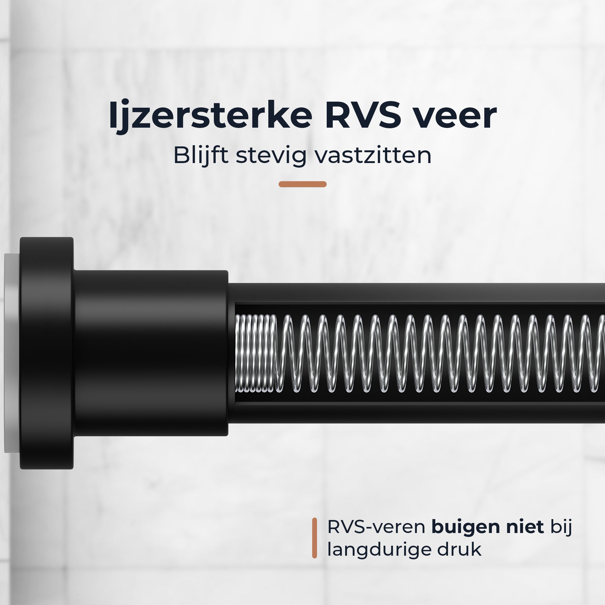 GEON™ Uitschuifbare gordijnroede - Zelf opspannende gordijnroede 147 - 261 CM
